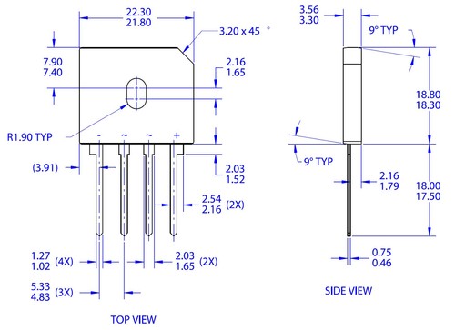 10 Stück GBU 6 K Brücken-Gleichrichter 800 V / 6 A (M3130-10) - Picture 9 of 14