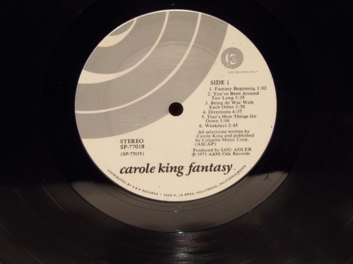 Carole King {Fantasy} Vinyl LP Ode Records 1973 Album SP-77018 - Picture 6 of 8