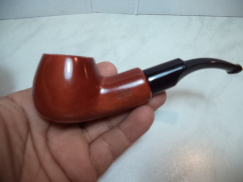 PIPA DE MADERA PARA FUMAR TABACO ""NERONE"" MADERA LISA HECHA EN ITALIA 13 NUEVA - Imagen 2 de 6
