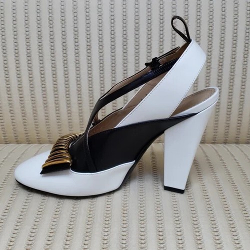 LOUIS VUITTON COLORBLOCK HEADLINE SLINGBACK PUMPS SIZE EU 37 US 6.5-7 - Picture 5 of 13