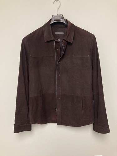 $1698 NWT John Varvatos Collection Snap front suede Shirt Jacket EU 52 USA 42 - Picture 11 of 12