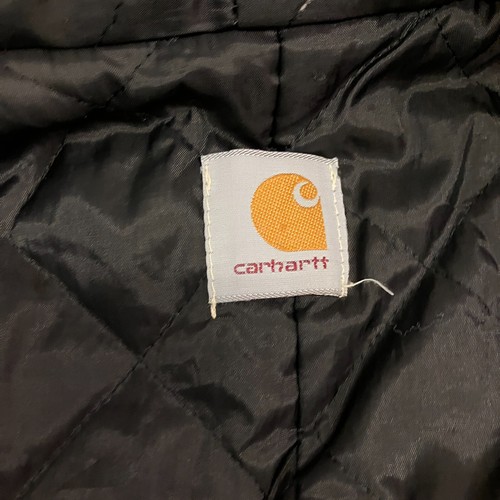 Vintage Carhartt Duck Active Jacket Quilt Lined Beige Mens XL Hooded Full Zip - Picture 10 of 15