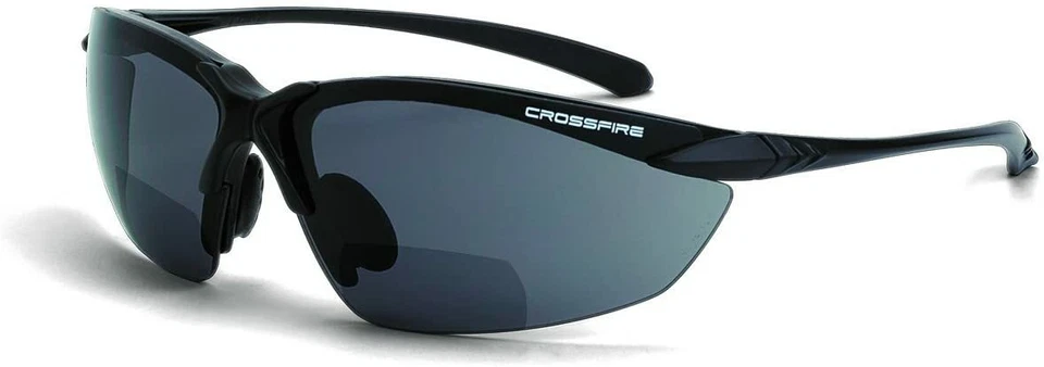 Crossfire Francotirador Lectores Bifocales Transparente/Gris Lupa Gafas de Seguridad Sol Z87+ Foto 2 de 4