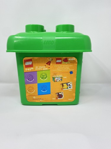 Lego Explore Brick Bucket Set 4084 Green Bucket Container Complete - Picture 2 of 8