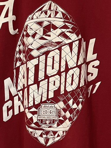 Vintage University of Alabama 2012 National Champs T-Shirt NIKE Standard Fit XL - Picture 2 of 9