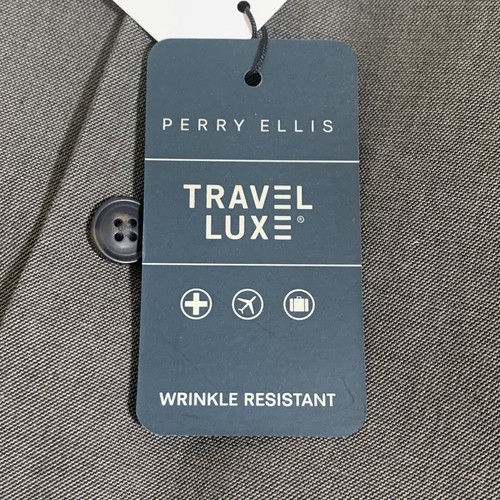 Perry Ellis Travel Luxe Blazer Vest Mens 3X Brown Sleeveless Button Up Jacket - Picture 5 of 10