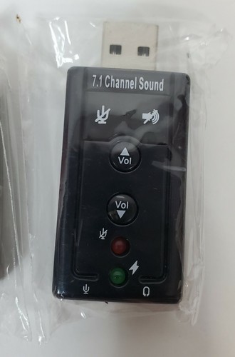 Mic Adapter External Virtual 7.1 Channel USB 2.0 3D Audio Sound Card Laptop L PC - Picture 3 of 4