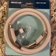 Hose Shower White 72in,724-4361,  Mintcraft