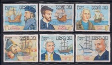 Laos   1983   Sc # 487-92   Columbus   MNH   OG   (1-435)