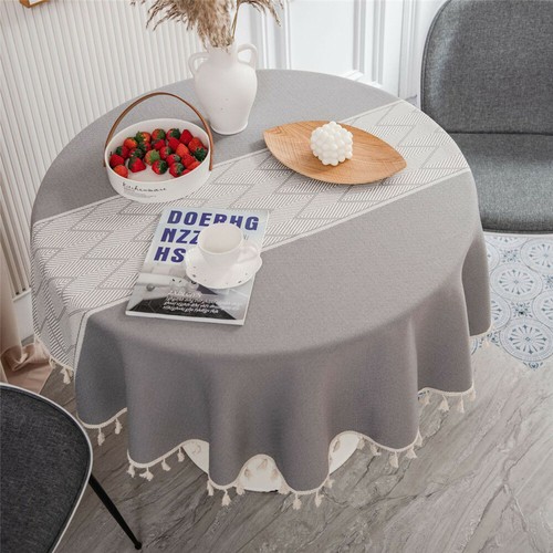 Mantel Boho Redondo Comedor Mantel Cubierta Cocina Hogar Decoración - Imagen 135 de 151
