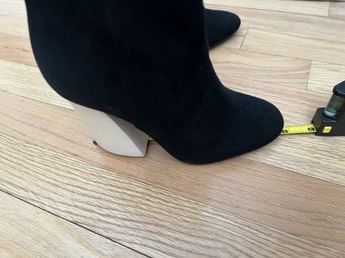 Mercedes Castillo Kyler Boots 5 35 Black Suede New High Heel Shoes - Picture 9 of 12