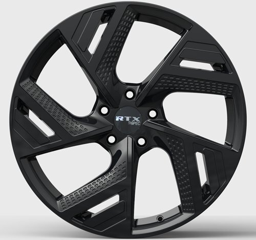17" Black Wheel For 2003-2011 Honda Element 17x7.5 5x114.3 ET40 CB67.1 RTX 08322 - Picture 2 of 2
