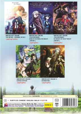 Sword Art Online The Movie 1-3+2 OVA Anime DVD English Dubbed All