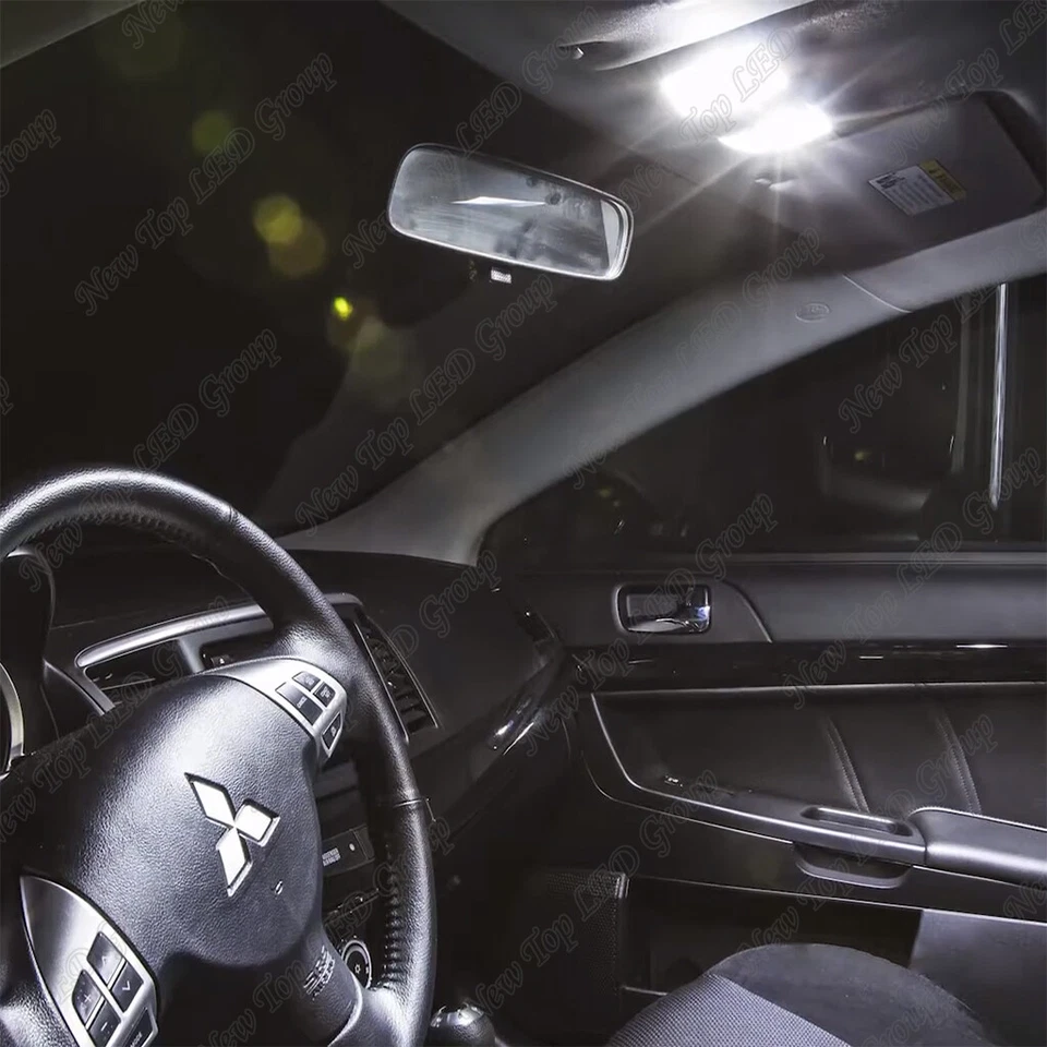 Белые светодиодные внутренние фары + комплект заднего хода для 2008 - 2015 Mitsubishi Lancer Evo X - Изображение 2 из 4