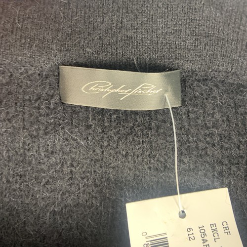 Maglione alpaca mohair gonna a tromba grande grigio antracite silenzioso lusso Corpcore - Foto 4 di 10