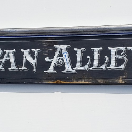 Letrero pintado a mano Tin Pan Alley - Imagen 3 de 8