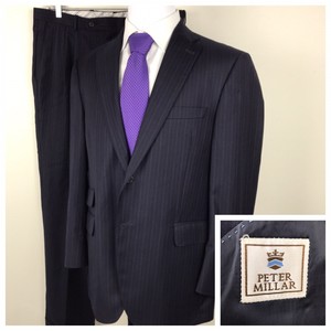 pants millar pinstriped 42r wool suit peter navy jacket piece
