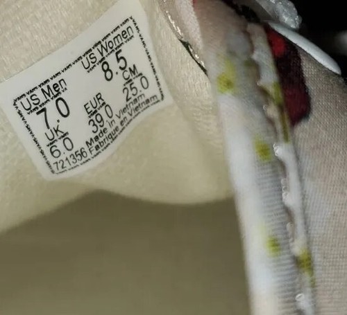 Vans Authentic niedrige cremefarbene Sneakers mit Rosen Damengröße 8,5 neu ohne Karton 🌹🍃 - Bild 8 von 9