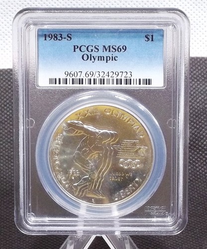 1983-S Olympic Discus Commemorative Silver Dollar PCGS MS69 #9723
