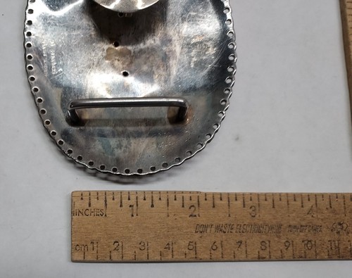 J M - three horse head - CARLOS SILVER - WESTERN belt BUCKLE - STERLING - Picture 5 of 13