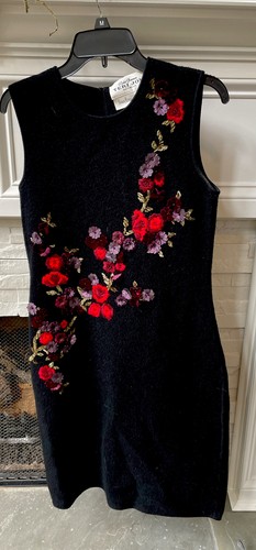 Rickie Freeman Teri Jon Knit Dress With Embroidery Size Small - Picture 2 of 2