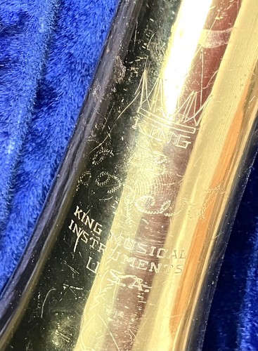 Vintage King 3B Concert Trombone with Bach 7C Mouthpiece & King Case - Picture 15 of 24