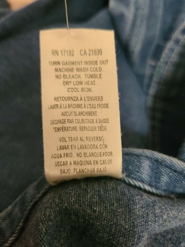 Liberty Denim Size 44 x 30 Bib Overalls Pockets Roomy Carpenter Blue - Bild 8 von 8