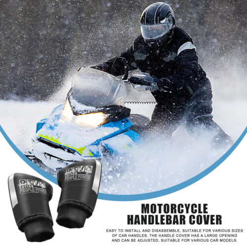 Motorcycle Handlebar Gloves 16.5inch X 9.1inches Winter Windproof Handle Cover - Picture 7 of 17