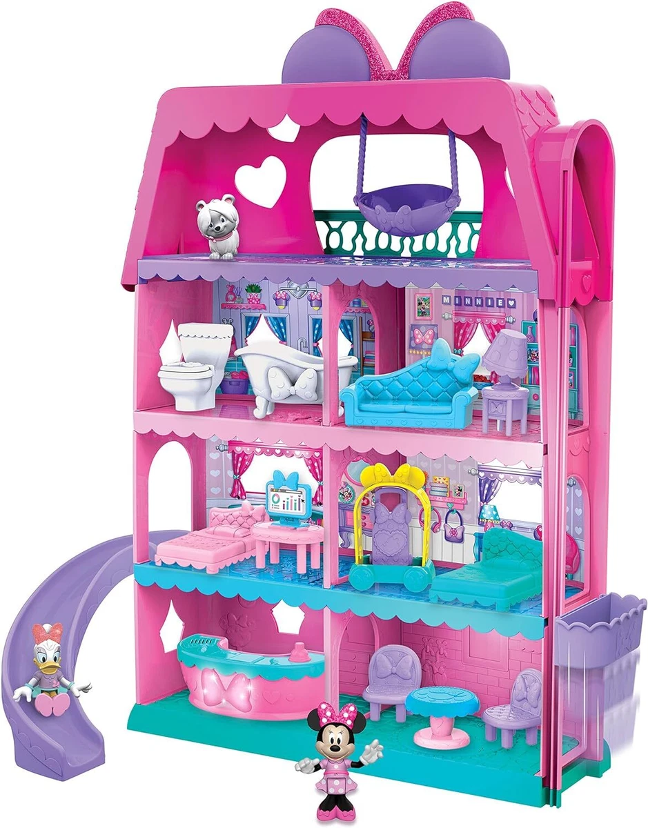 Disney Junior Minnie Mouse Bow Tel Hotel 20 piece 2 Sided Playset
