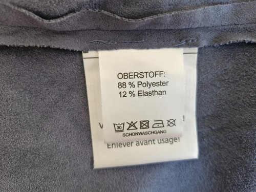Up Fashion Jacke Damen blaugrau ähnlich Veloursleder Frühjahr Gr. 44/46 - Bild 7 von 7