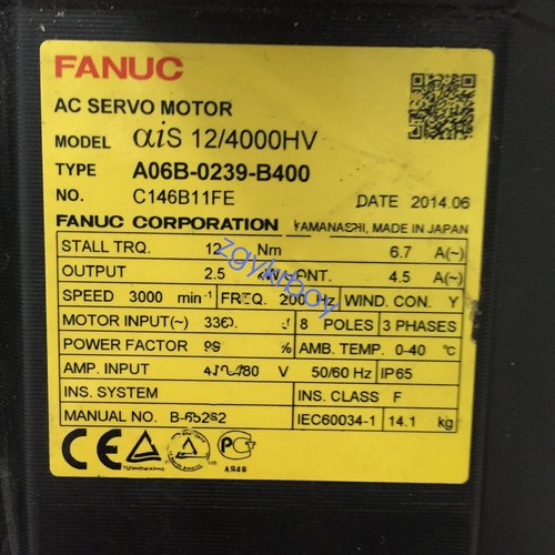For Fanuc AC Servo Motor A06B-0239-B400 New - Afbeelding 2 van 8