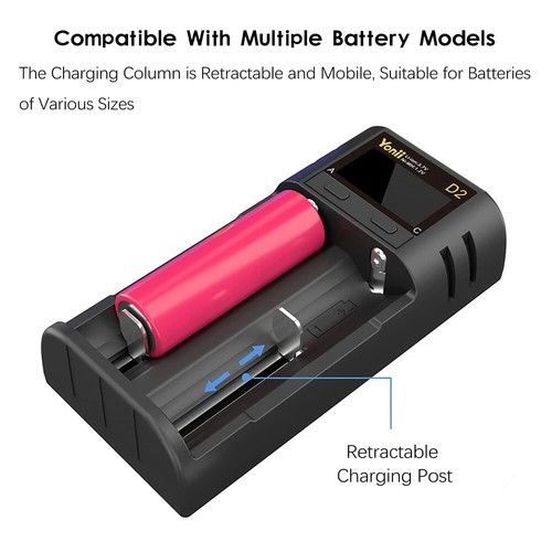 2 Slots Akku Ladegerät Li-ion Batterie USB Charger Für 14500 26650 16340 LCD - Bild 6 von 16