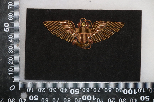 UNITED STATES NAVY MARINE CORPS PILOT NAME TAG FLIGHT JACKET SUIT BULLION WIRE - Picture 1 of 2