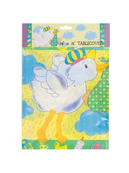 Stork 婴儿淋浴桌套,Mother Goose,全新婴儿桌布 54 x 72 - 2p — 第 2/2 张图片
