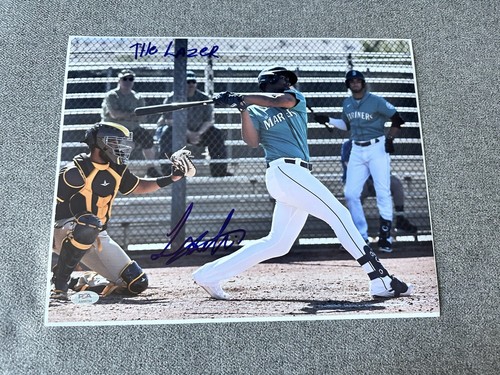 Lazaro Montes Mariners Signed Auto 11x14 Photo w/Lazer Inscription PSA/DNA - Picture 1 of 3
