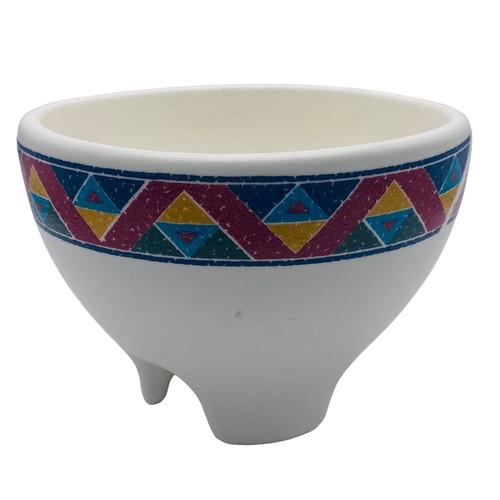Vintage Pueblo Treasure Craft Footed Salsa Bowl Made In USA Dip Dish Southwest - Picture 4 of 9