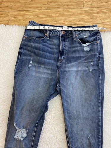 American Rag Cie Women's 13 Skinny Jeans Medium Wash Blue Denim Stretch Distress - Picture 6 of 8