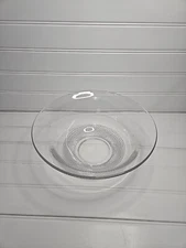 Vintage Tear Drop Clear Glass Serving Bowl 10"x4" 