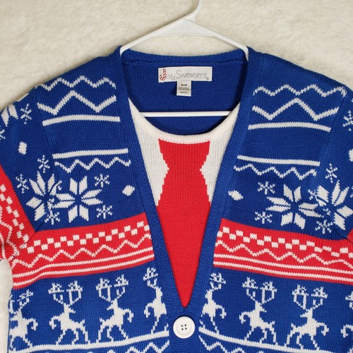 Jolly Sweaters Ugly Christmas Sweater Size Medium M 38-40 NEW - Picture 2 of 10