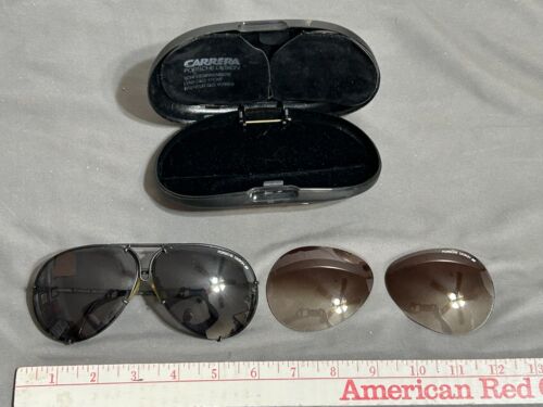 Vtg 1980s PORSCHE DESIGN Carrera AVIATOR SUNGLASSES 5621 Austria EXTRA LENSES - Picture 3 of 21