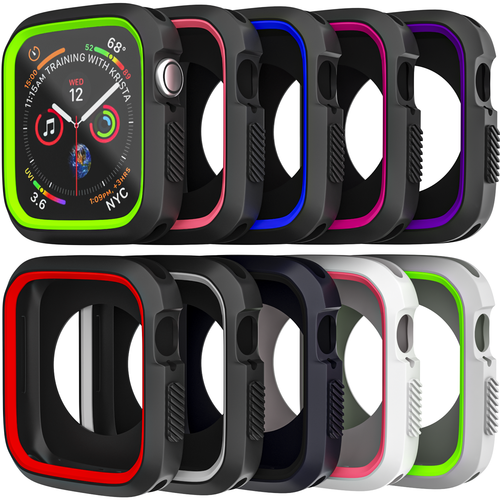 Silicone Case for Apple Watch 8 7 6 5 SE Case 41-45mm Protection Cover - Picture 1 of 28