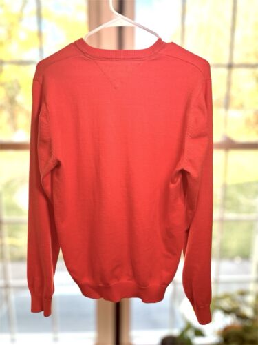 Report collection men’s V-neck sweater Orange Sz M 100% cotton NWOT - Picture 2 of 5