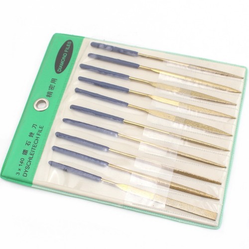 10 piezas limas de sierra con aguja recubiertas de diamante 140 mmx 3 mm lima de titanio - Imagen 34 de 36