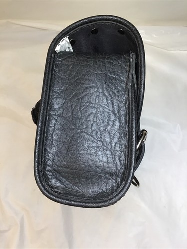 River Road Leather Bag Tool Pouch Motorcycle Handlebar Front Fork Seat Bar Cool - Picture 13 of 21