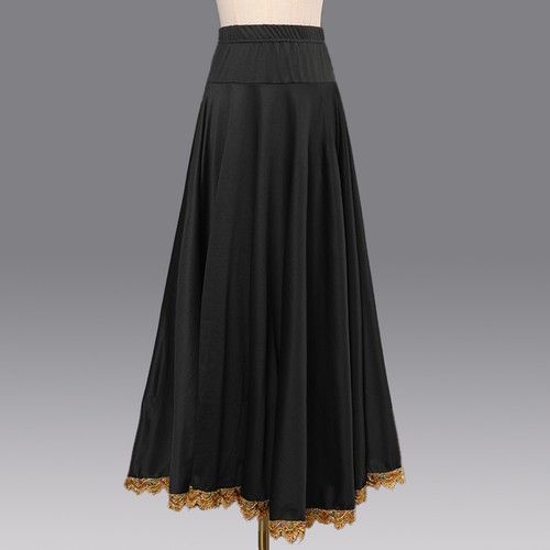 Mujeres Falda Larga Columpio Grande Ropa de Baile Elegante Vestido Cuadrado Círculo Completo Salón de Baile - Imagen 17 de 52