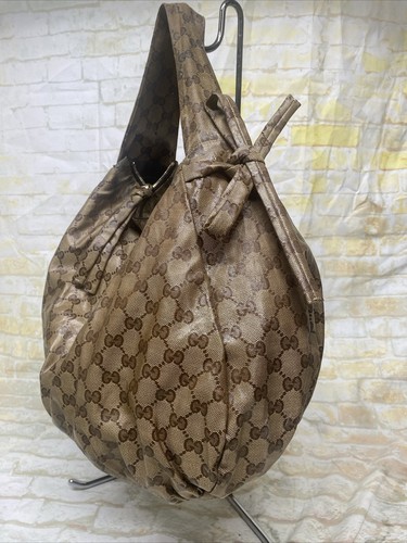 Gucci Hysteria Crest Handbag Beige Brown Pvc Women'S Used 211844-001998 - Picture 3 of 24