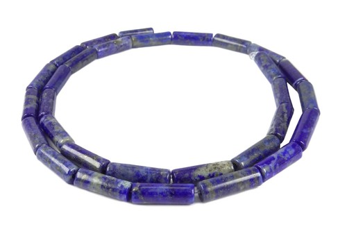 😏 Lapislazuli Walzen Röhrchen 13x4mm Perlen Strang für Armband, Kette & mehr 😉 - Bild 1 von 2