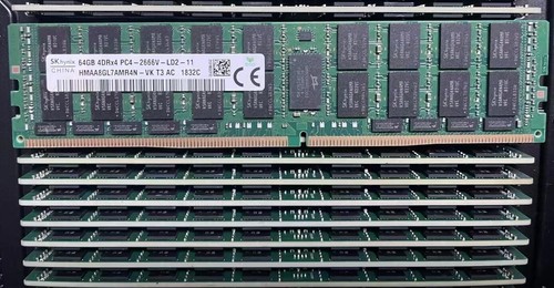 SK Hynix 64GB DDR4 2666 4DRx4 HMAA8GL7AMR4N-VK PC4-21300 288p Server LRDIMM RAM - Picture 1 of 1