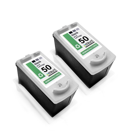 2x Patronen für Canon JX 200 210 500 510, PG50 BK PG-50 BLACK