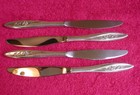 {SET OF 4} Oneida Community (Morning Rose) 9 1/4" MODERN HOLLOW KNIVES (2+ avail